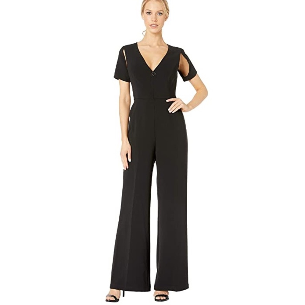 BCBGMaxazria Johnny Cutout Black Jumpsuit